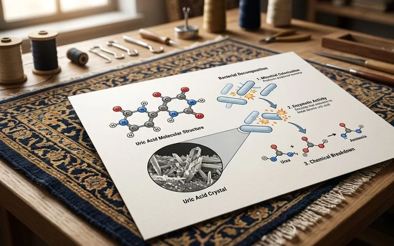 Chemistry illustration of uric acid crystals