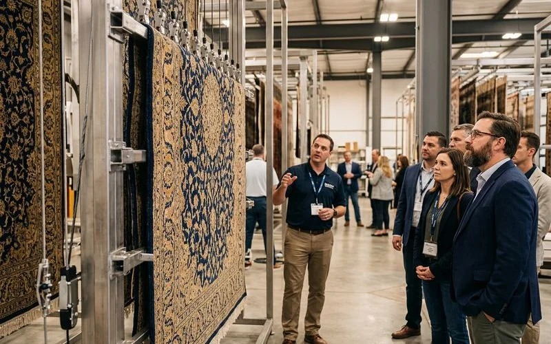 Demonstrating controlled vertical drying to conference attendees