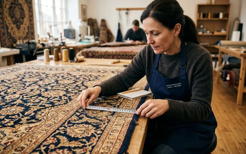 Specialist measuring rug for itemized estimate