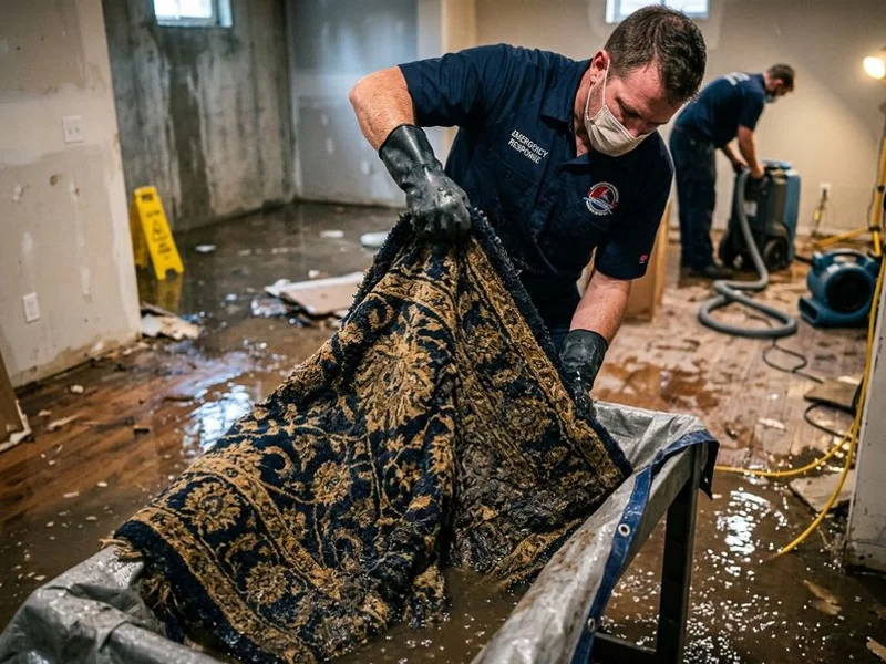 Water Damage Restoration in progress
