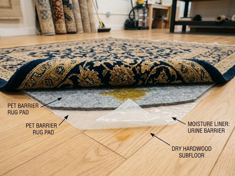 Custom Rug Padding in progress